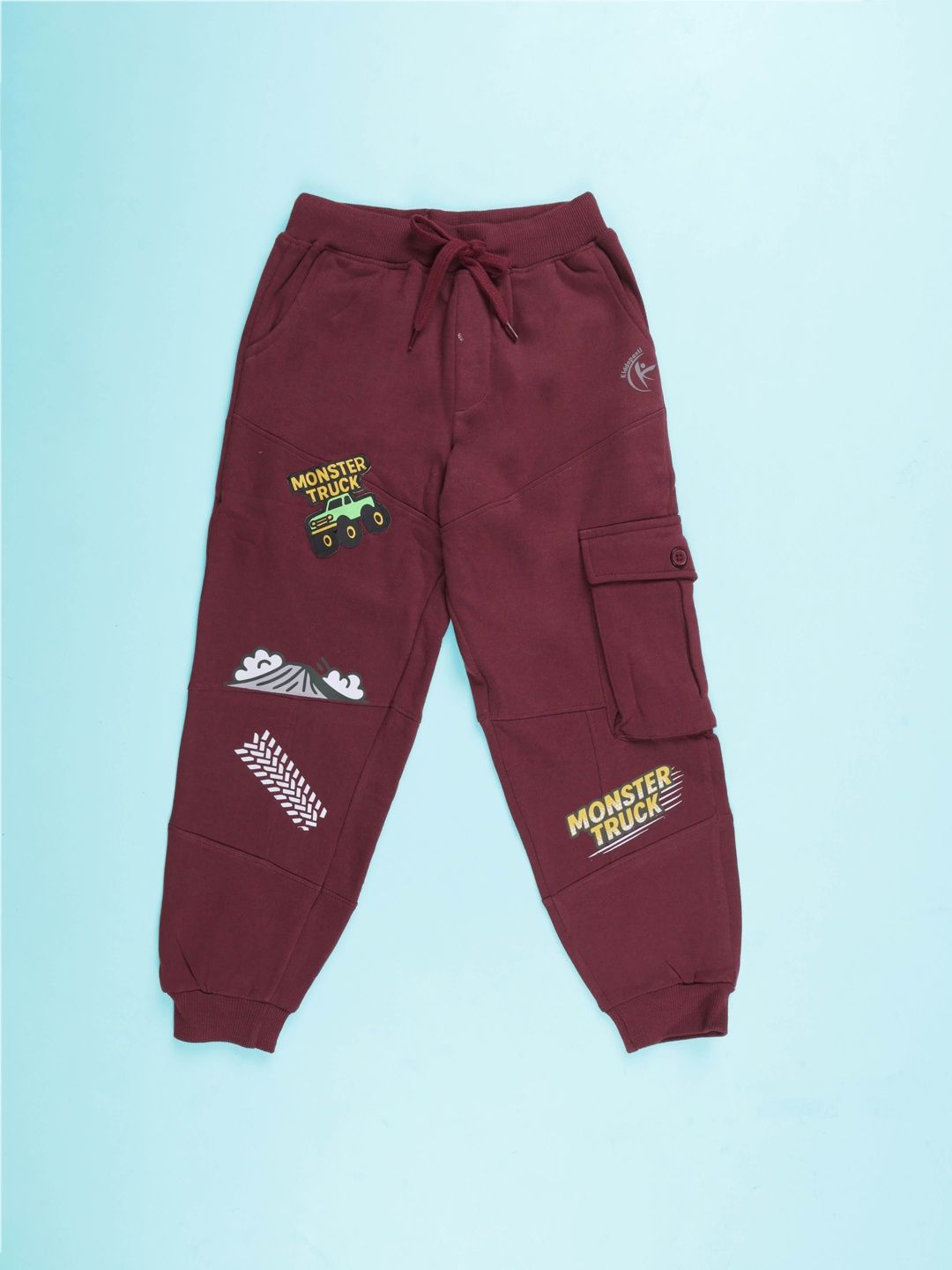 KiddoPanti Boys Printed Mid-Rise Joggers