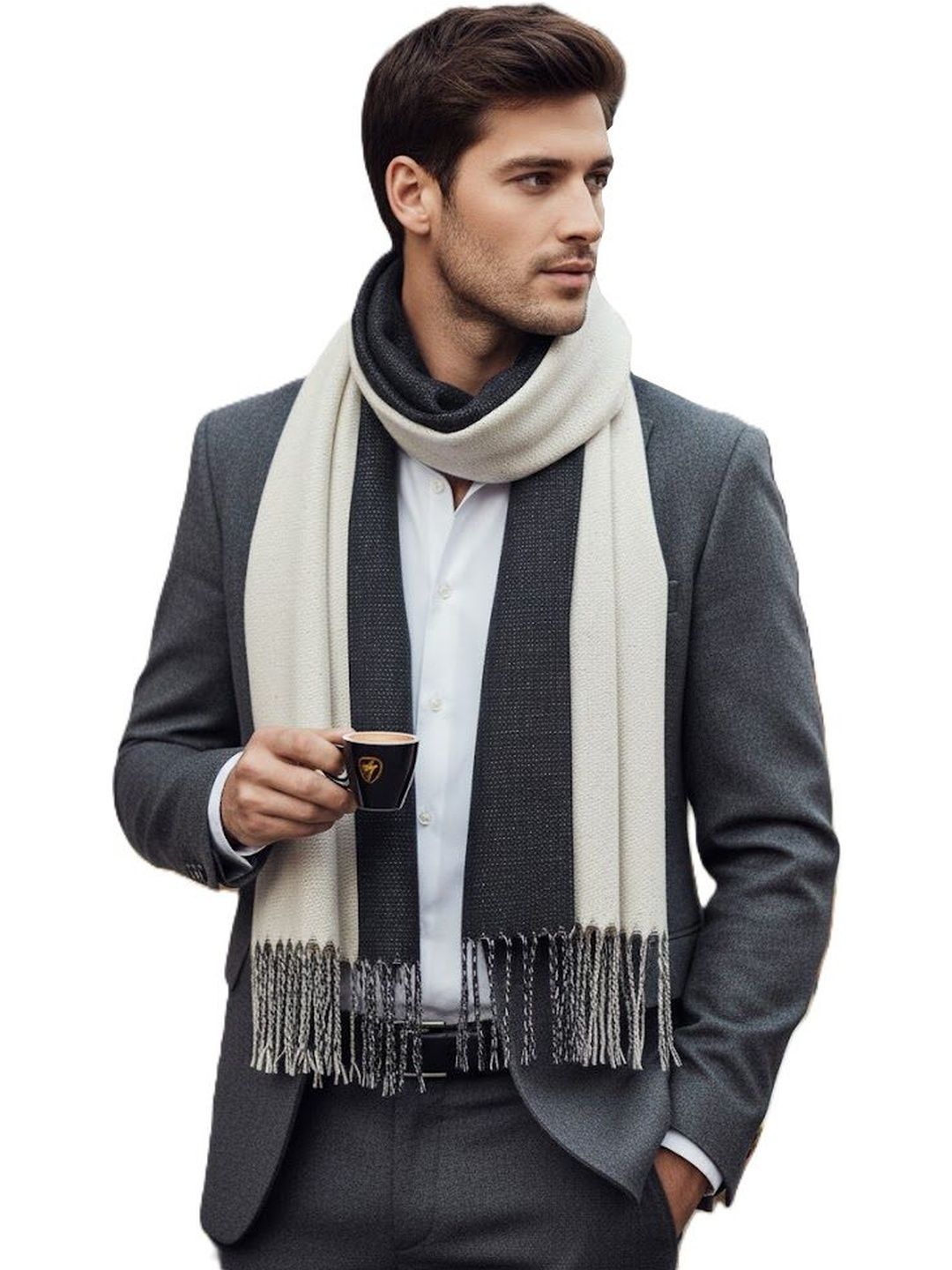 Alexvyan Men Reversible Winter Woolen Muffler