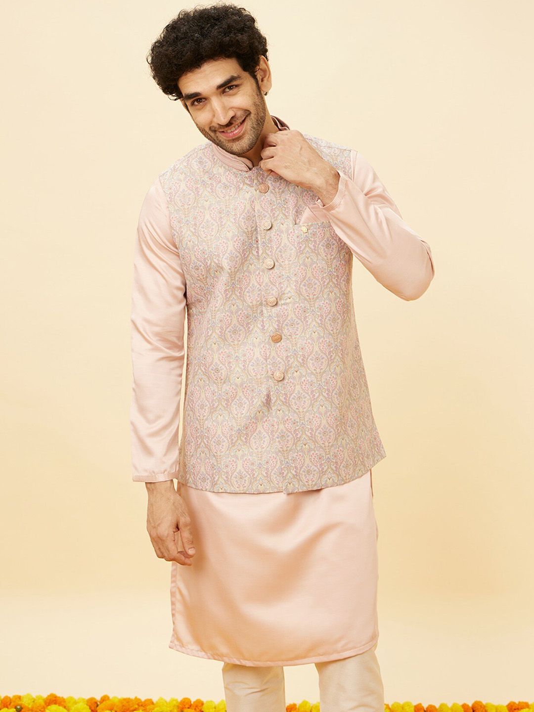 Manyavar Ethnic Motifs Woven Design Nehru Jacket