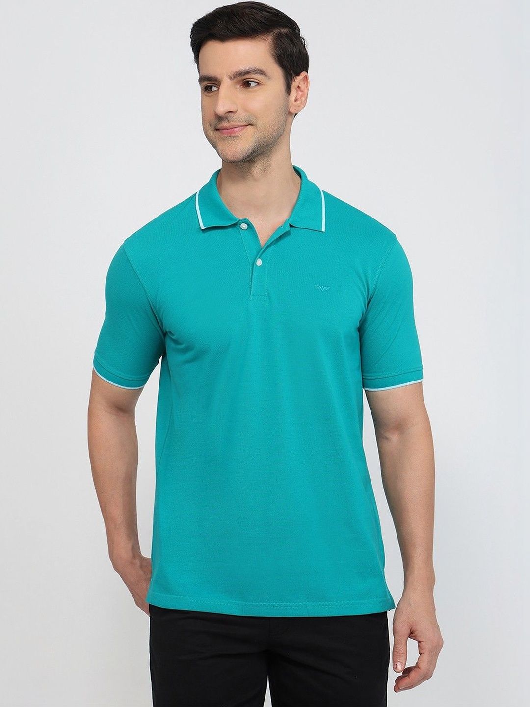 ColorPlus Men Polo Collar Slim Fit T-shirt