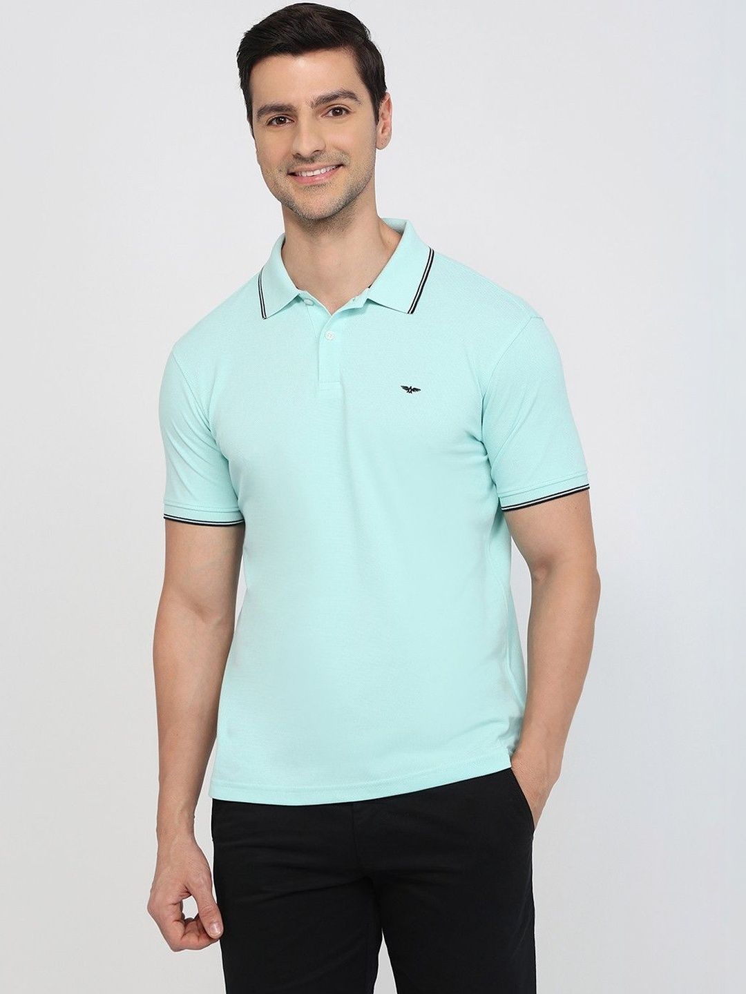 ColorPlus Men Polo Collar Slim Fit T-shirt