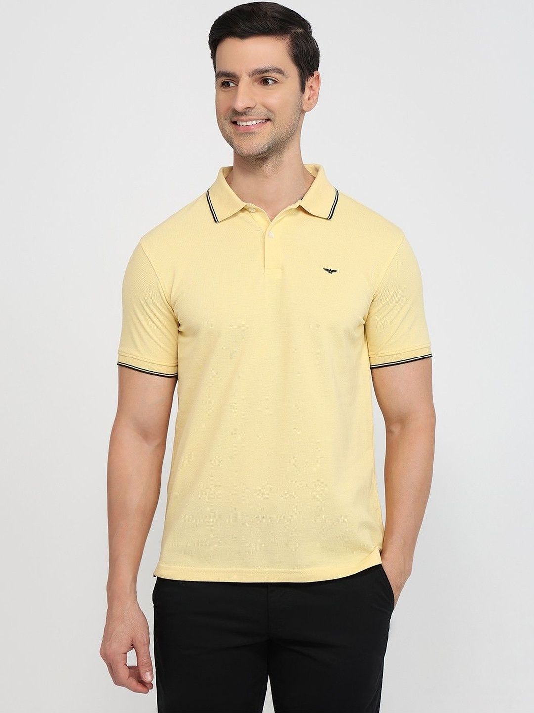 ColorPlus Men Polo Collar Slim Fit T-shirt
