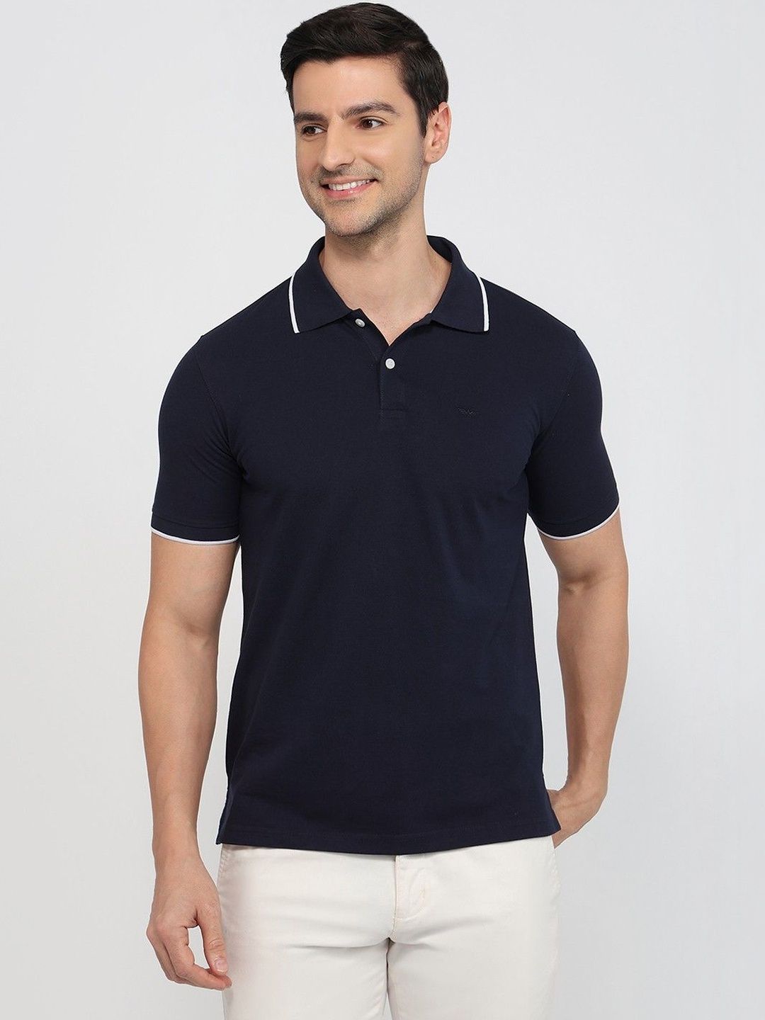 ColorPlus Men Polo Collar Slim Fit T-shirt
