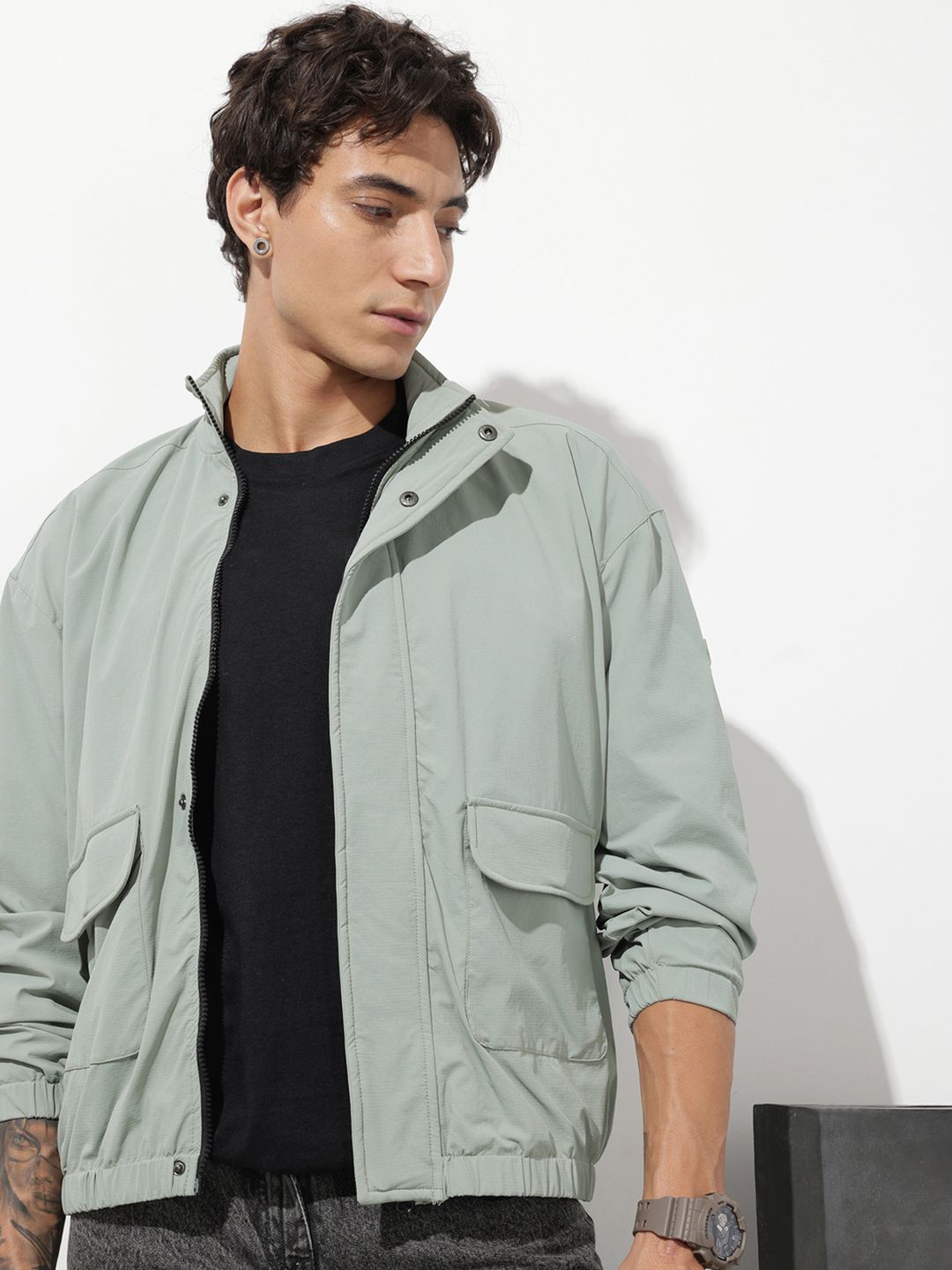 The Roadster Life Co. Mock Collar Tailored Jacket