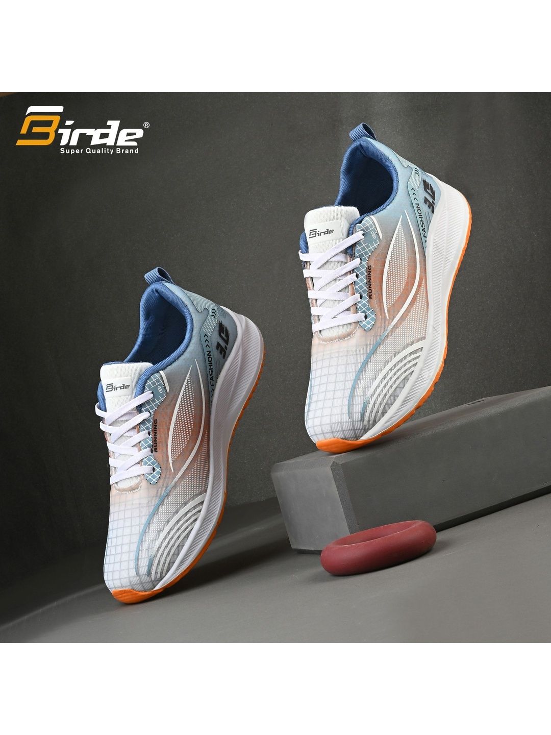 BIRDE Men Mesh Running Non-Marking Shoes