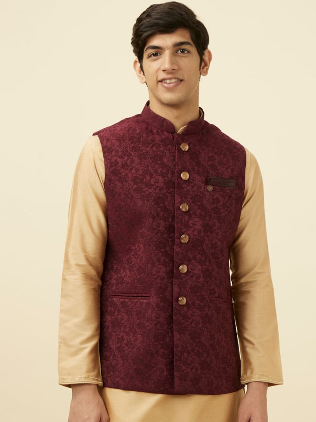 Manyavar Ethnic Motifs Woven Design Nehru Jackets