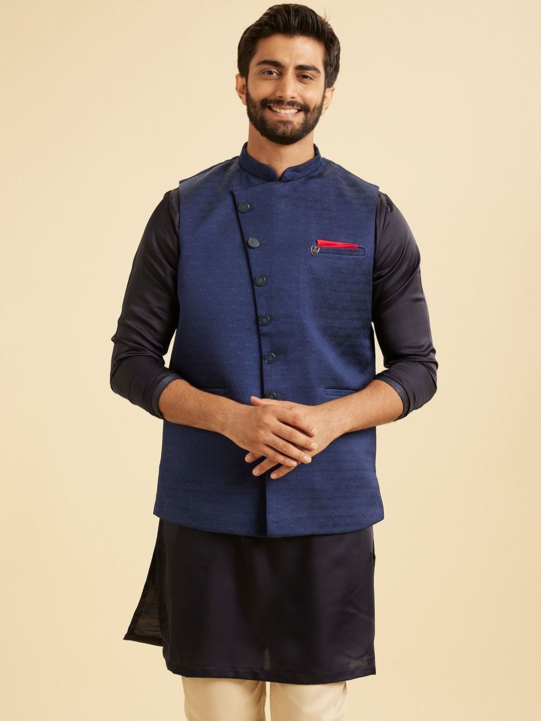 Manyavar Men Woven Design Nehru Jacket