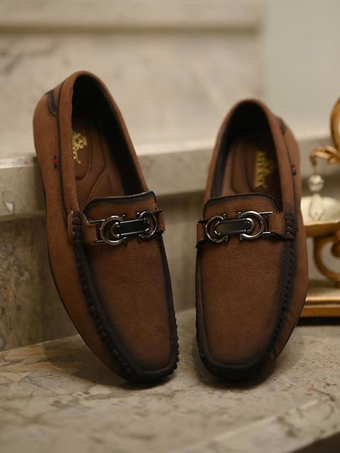 ? Salvatore Ferragamo moccasin suede loafers Brown -SIZE 7 Las mejores ofertas en Zapatos informales para hombre  main image 3