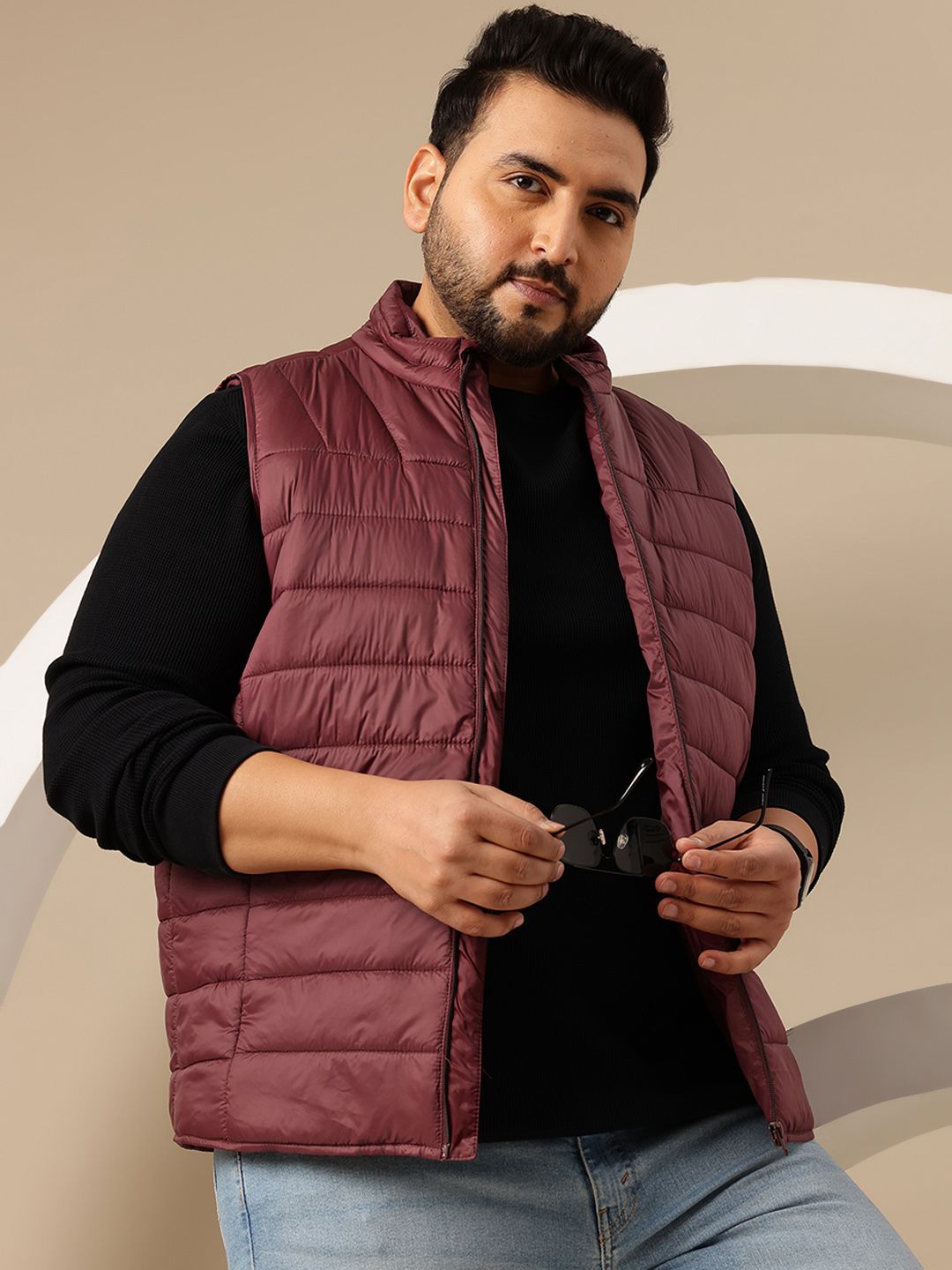 Sztori Mock Collar Padded Jacket
