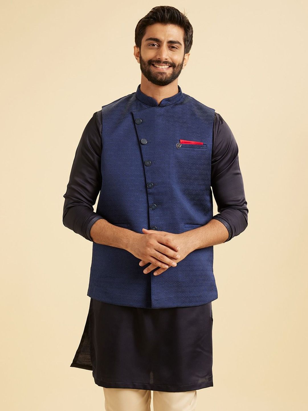 Manyavar Men Woven Design Nehru Jacket
