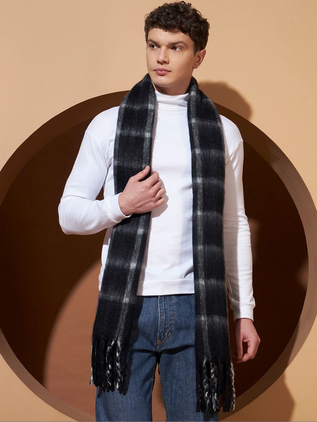 HANDICRAFT PALACE Men Checked Acrylic Mufflers