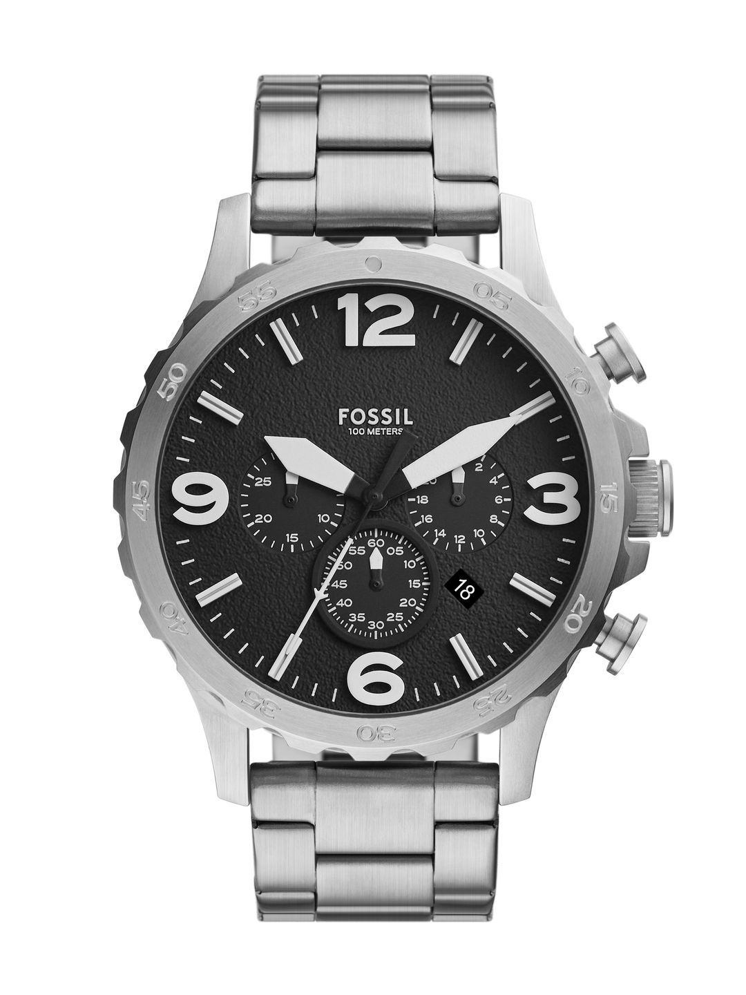 Men Stainless Steel Straps Watch Fossil Men Dial & Stainless Steel Straps Analogue Watch JR1532