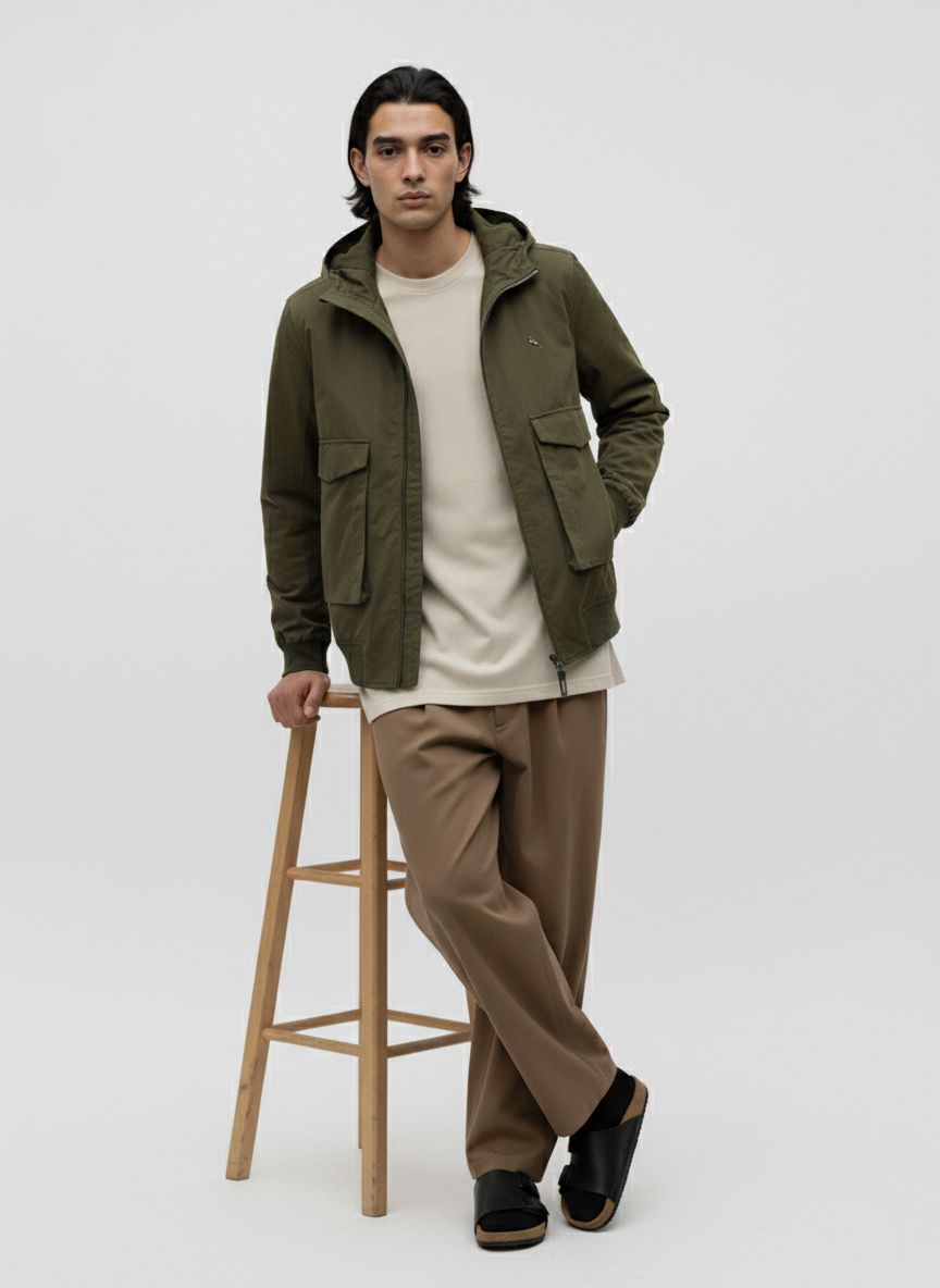 Mr Bowerbird Hooded Bomber Jacket