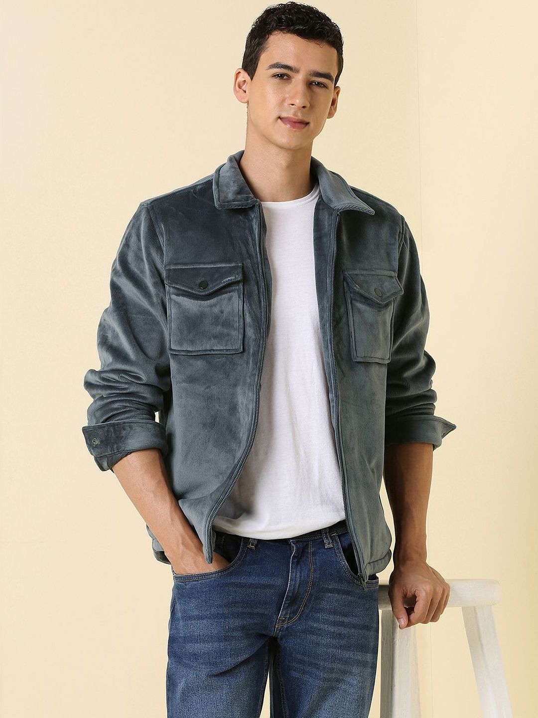 Allen Solly Men Open Front Jacket