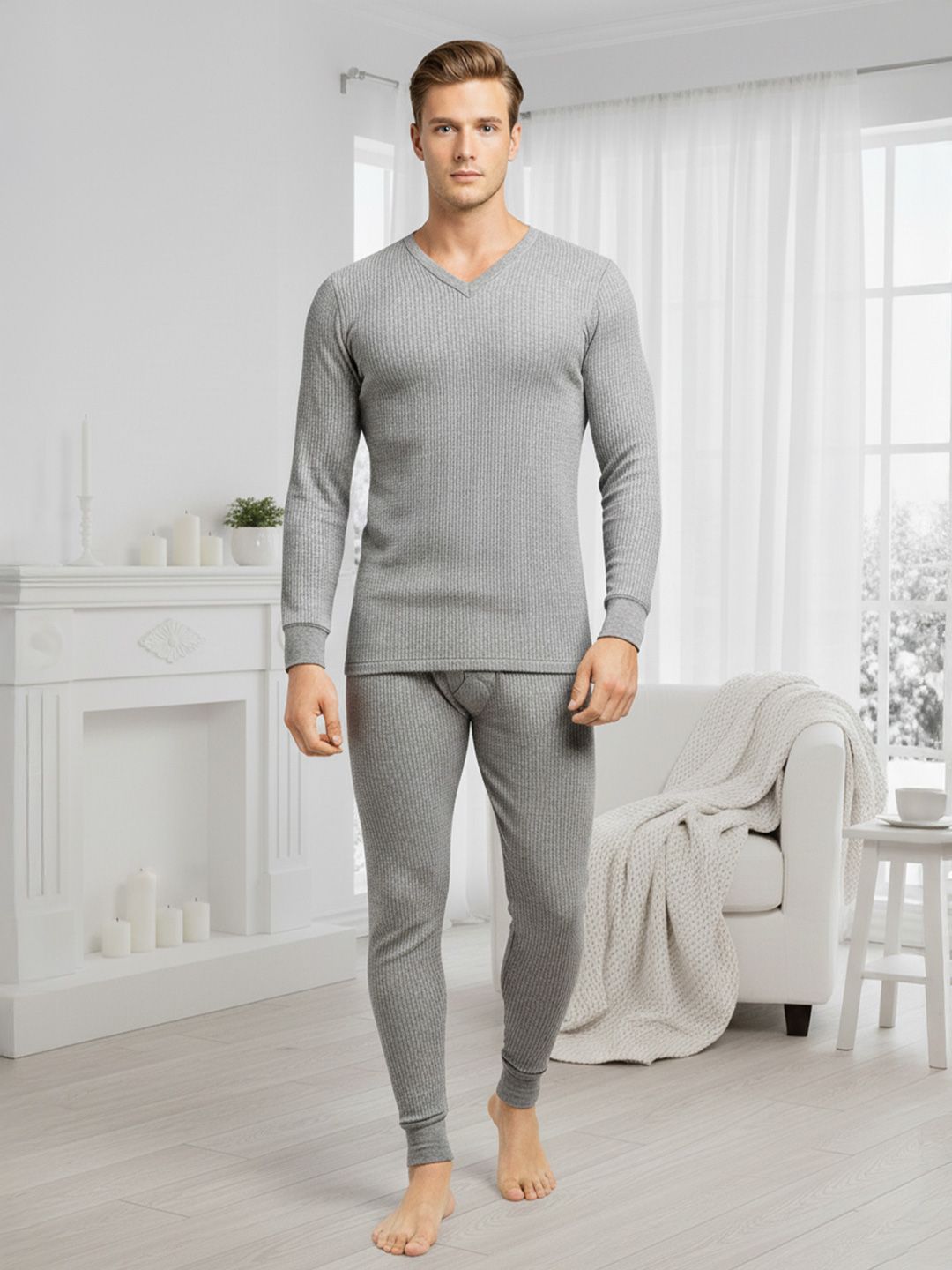 Lux Cozi V-Neck Long Sleeve Thermal Set