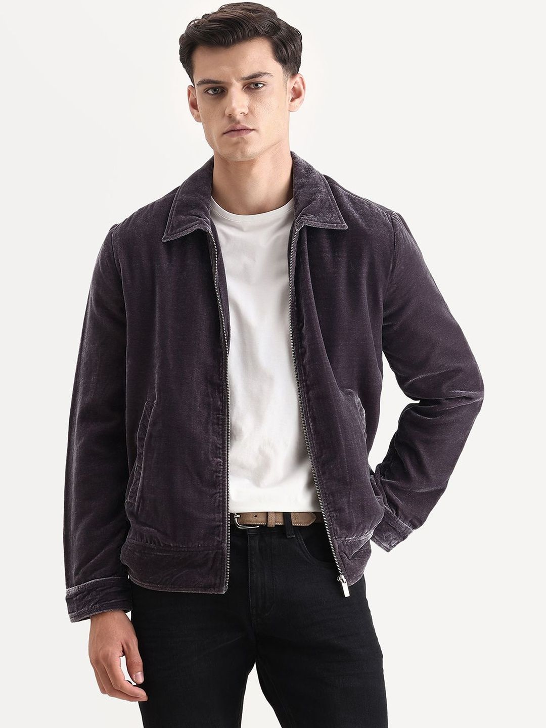 RARE RABBIT Velto Men Open Front Jacket