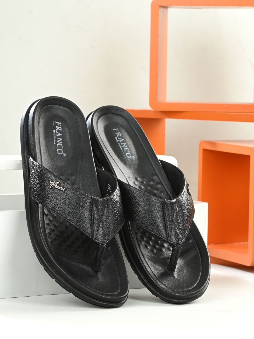 Franco Leone Men Thong Flip-Flops
