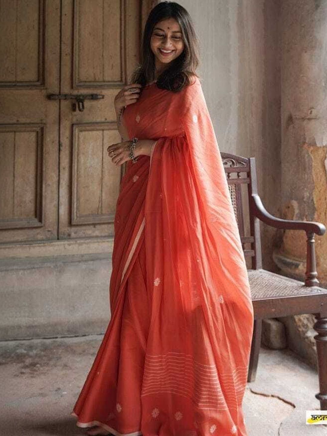 sourav biswas Ethnic Motifs Pure Cotton Saree