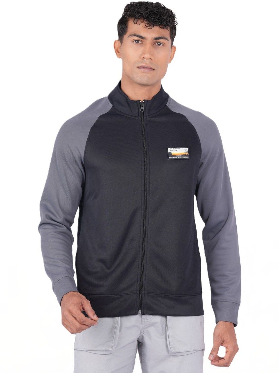 Wildcraft Men Brand Logo Colourblocked Lightweight Training or Gym Sporty Jacket