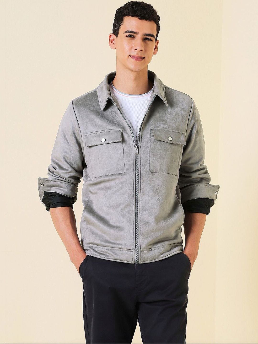 Allen Solly Men Open Front Jacket