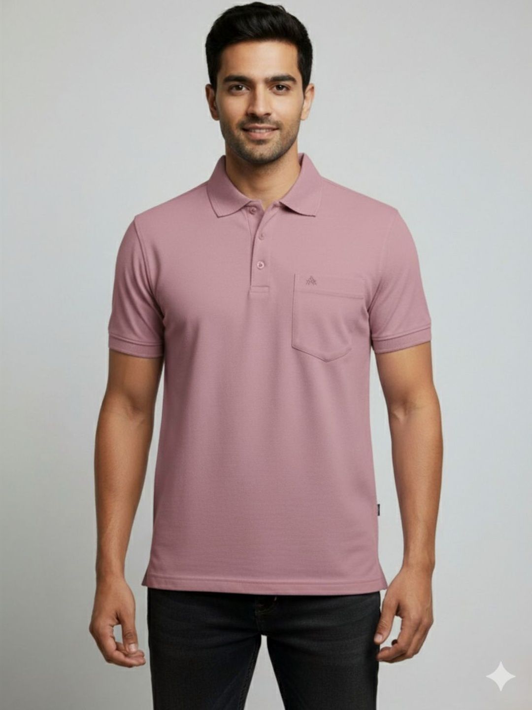 AWIBE Men Polo Collar Pockets T-shirt