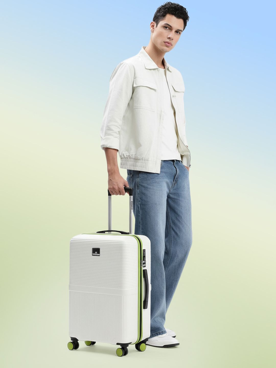 WROGN Textured Hard Medium Suitcase Trolley Bag- 51-100L