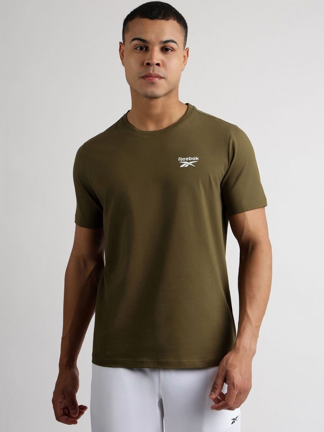 Reebok Brand Logo Printed Round Neck T-shirt