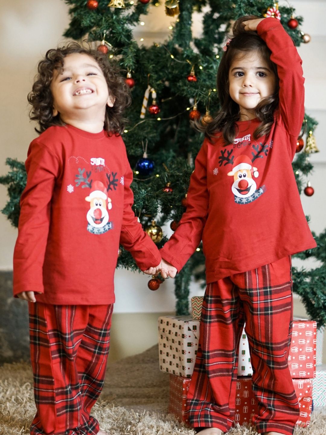Nap Chief Kids Unisex Graphic Printed Relaxed Fit Cotton Night Suit