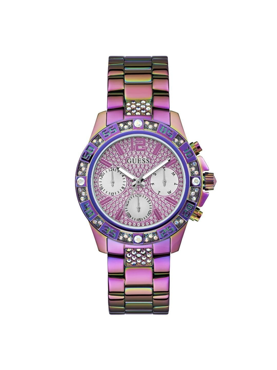 GUESS GUESS Women Brass Dial & Stainless Steel Straps Multi-Function Watch GW0771L4