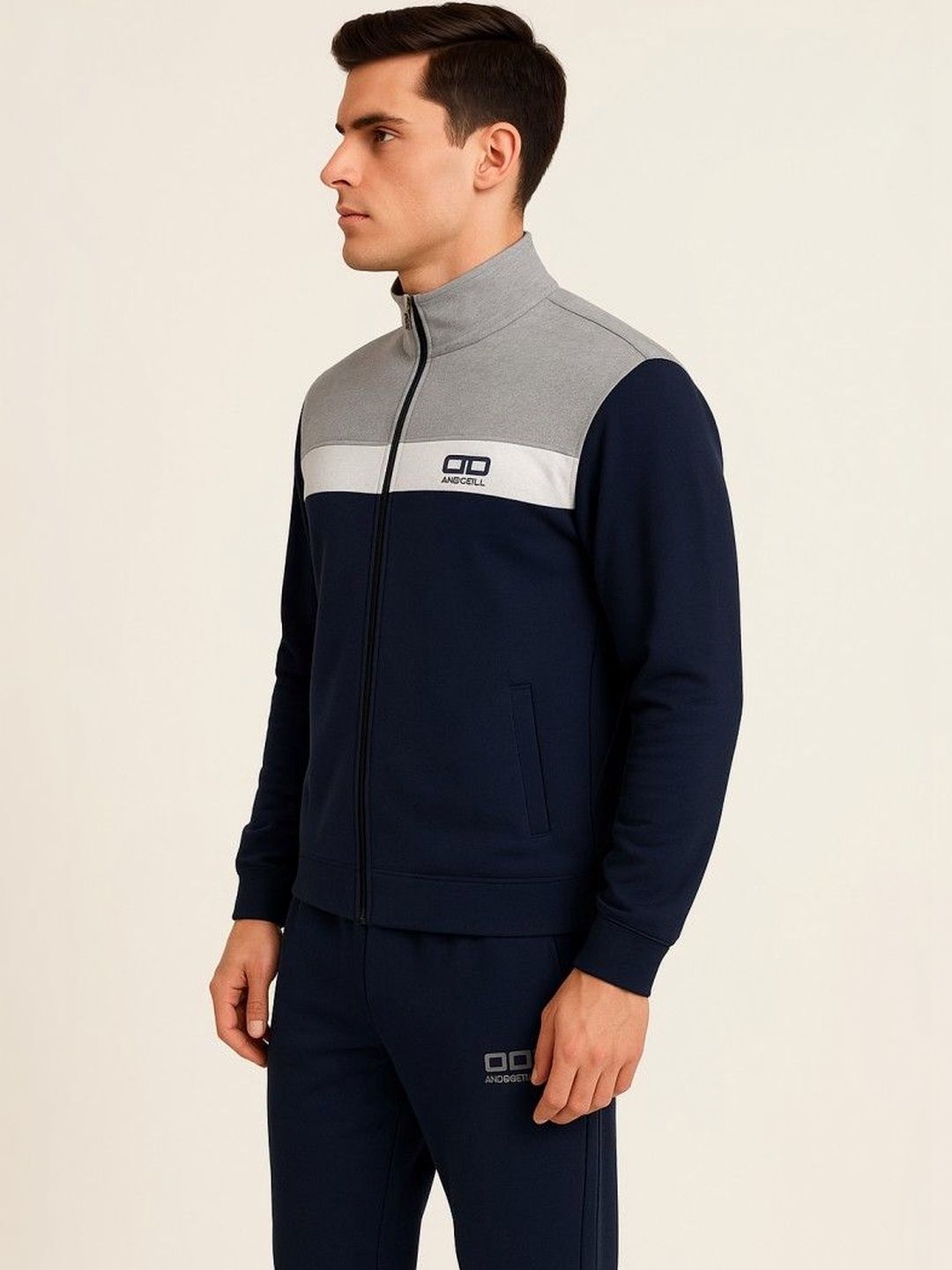 ADAM PHILLIP INDIA Men Colourblocked Training or Gym Sporty Jacket