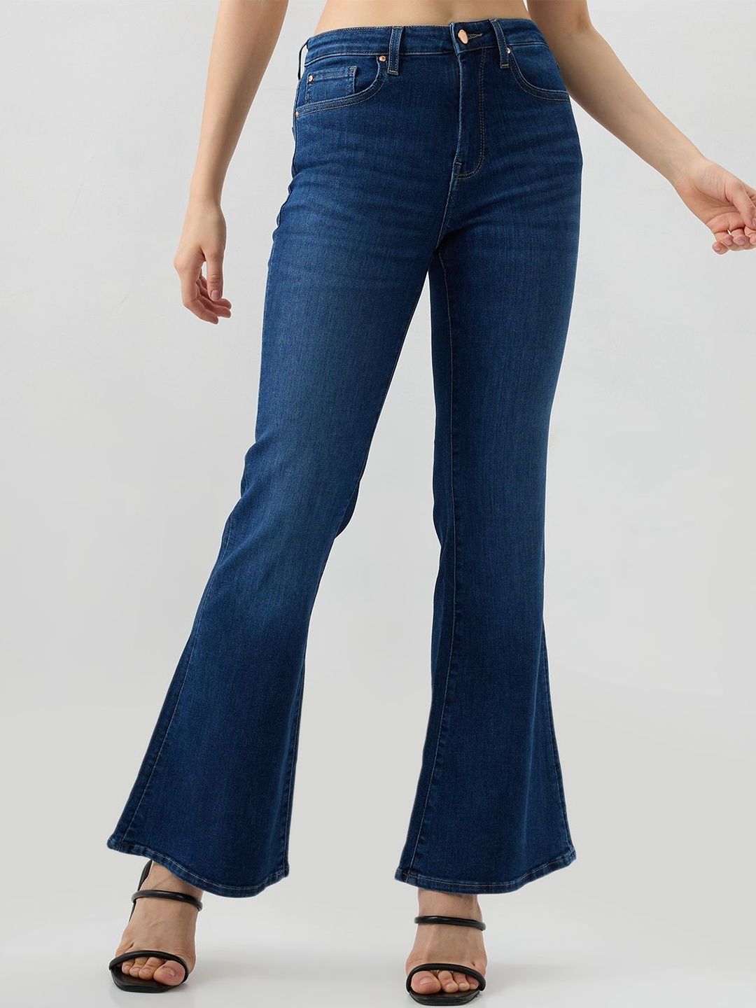 SPYKAR Women Flared Mid-Rise Stretchable Jeans