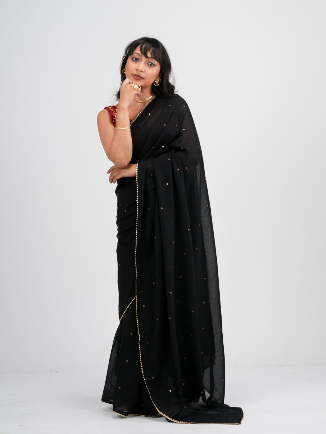 Embellished Pure Cotton Saree Suta Embellished Gotta Patti Pure Cotton Saree