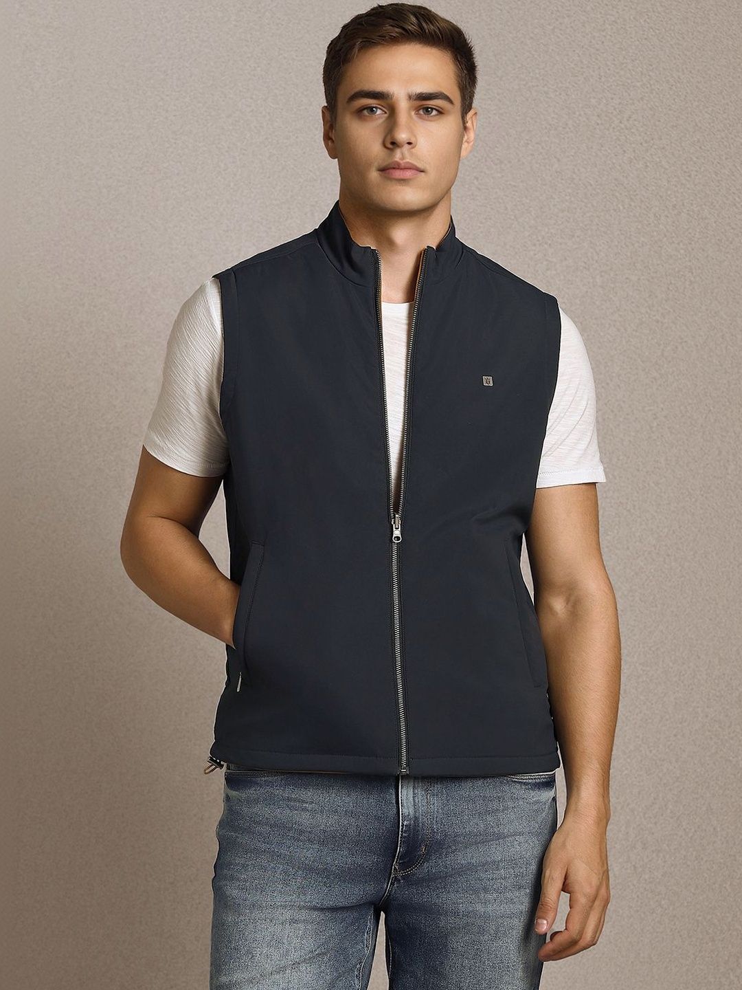 Louis Philippe Jeans Men Reversible Jacket