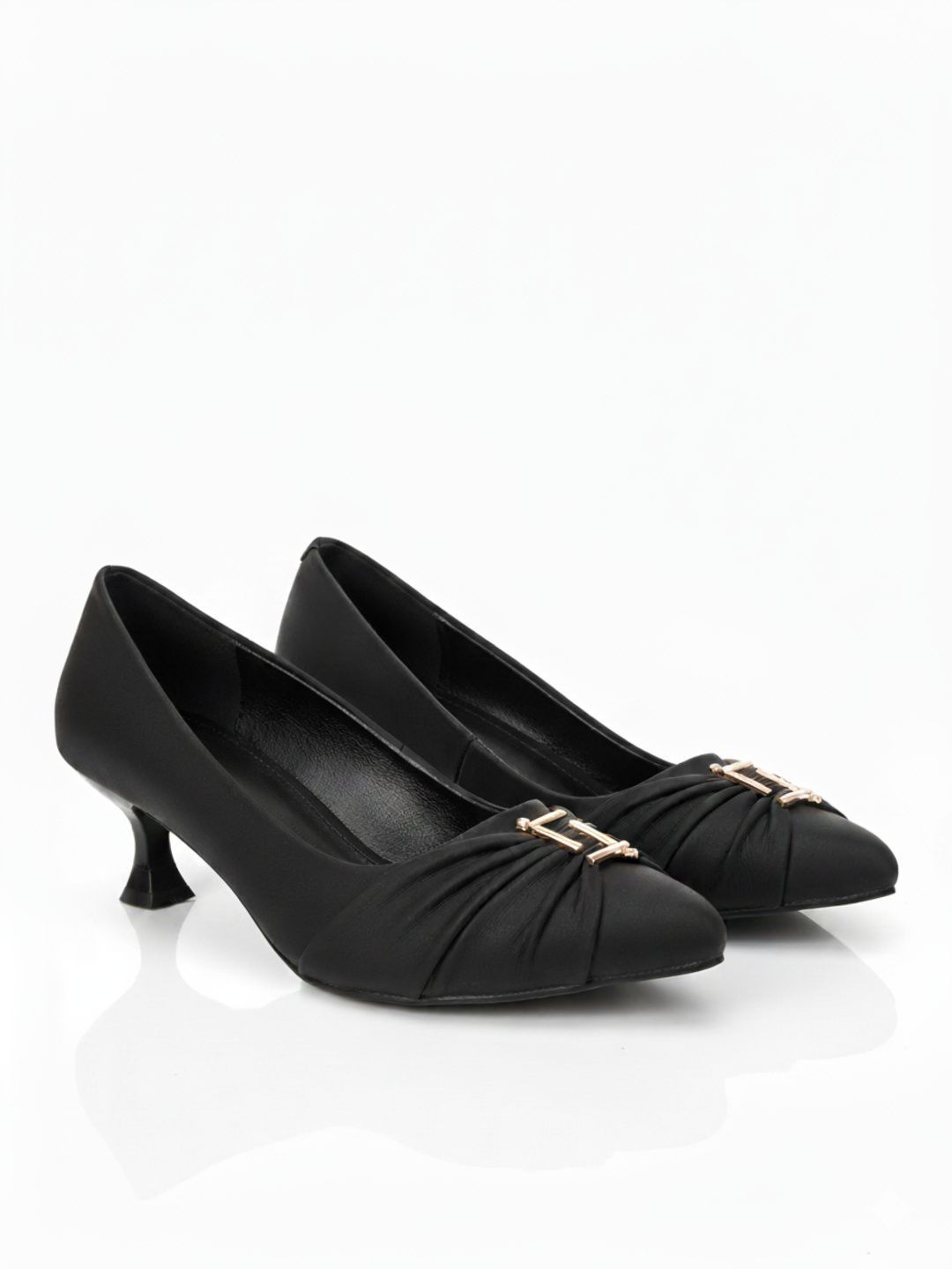 PAIR HEELS Kitten Pumps with Buckles