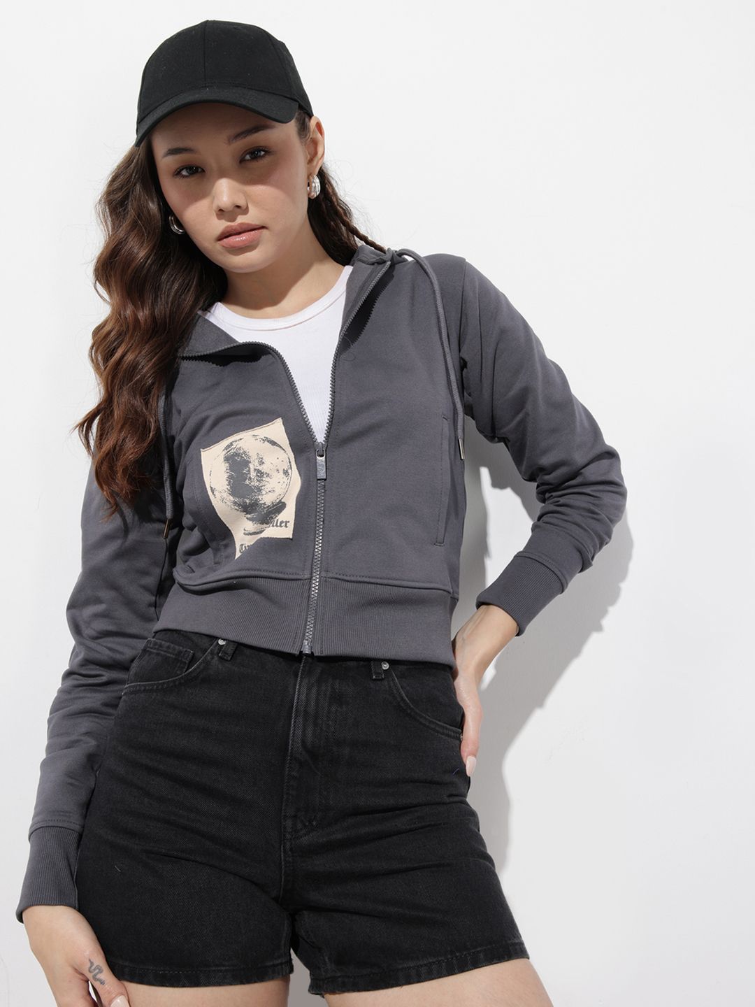 The Roadster Life Co. Printed Hooded Sweatshirt