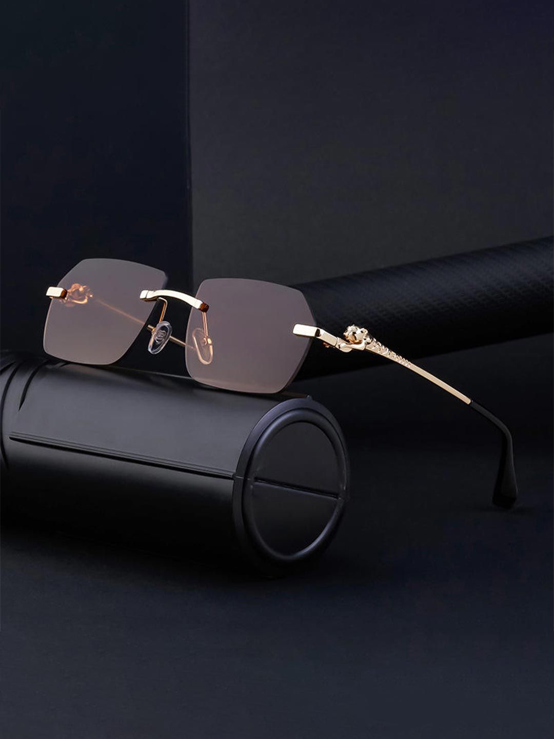 HAYDEN haiza Women Square Sunglasses with UV Protected Lens BROWN-TIGER
