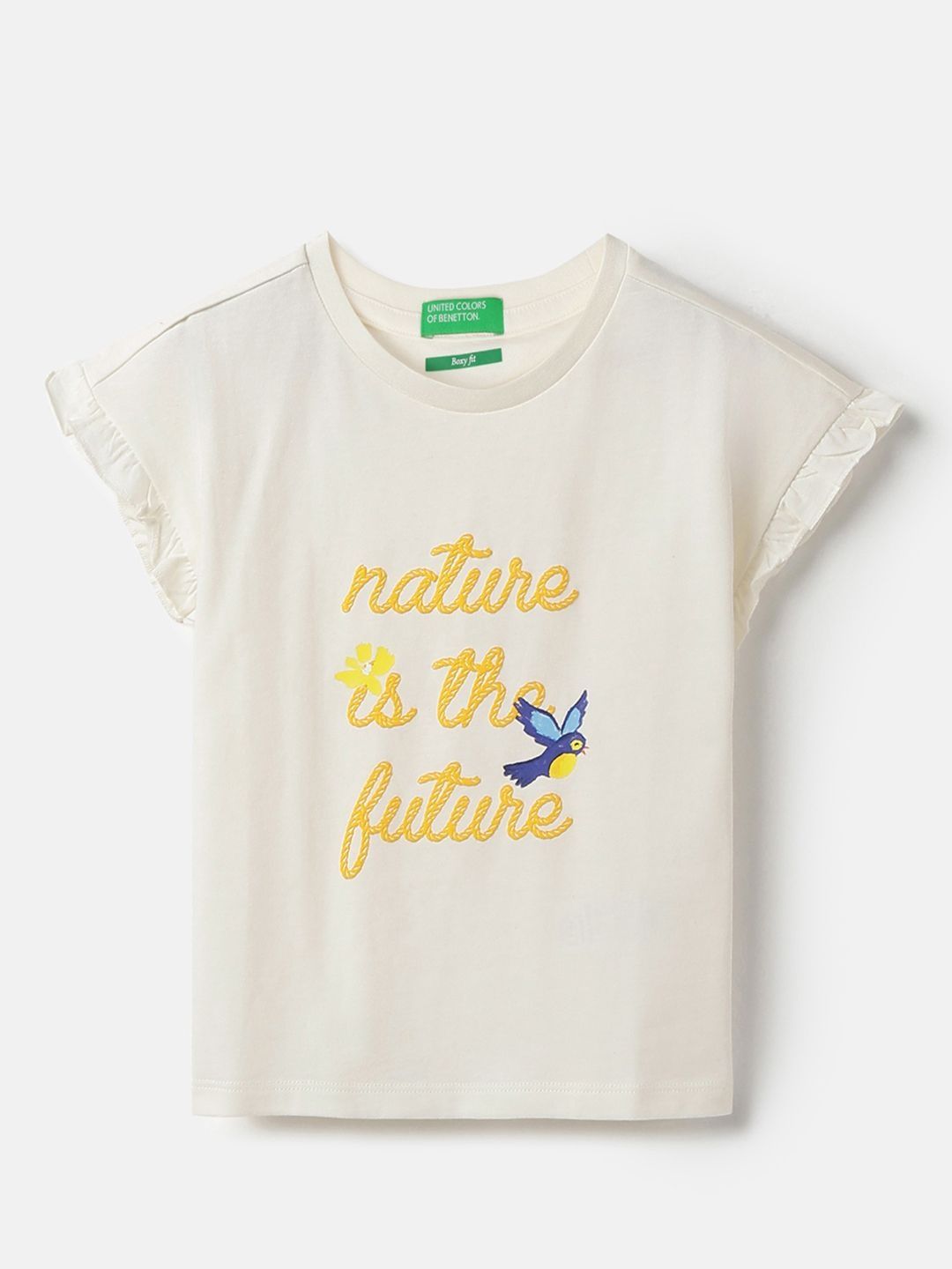 United Colors of Benetton Girls Pure Cotton Tshirts