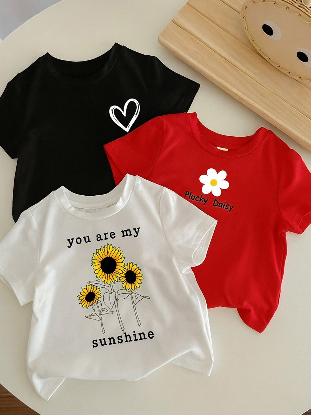 DAMN GUD DG Kids Multicolour Pack of 3 Printed T-shirt