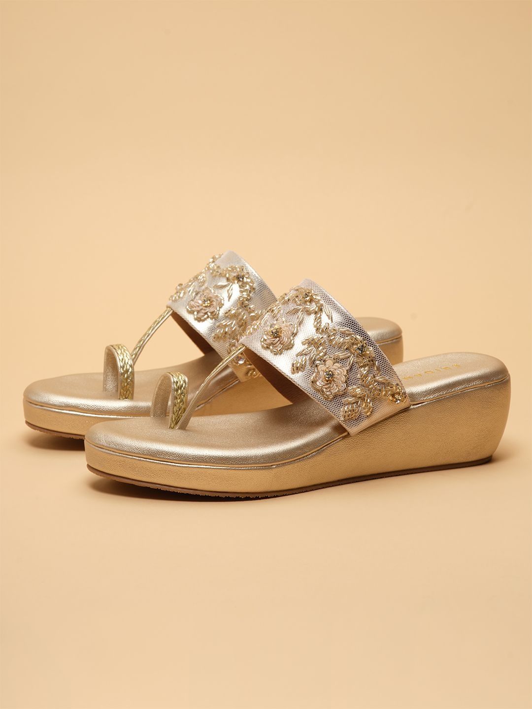 Embellished Wedge Sandals ERIDANI Embellished Party Wedge Sandals