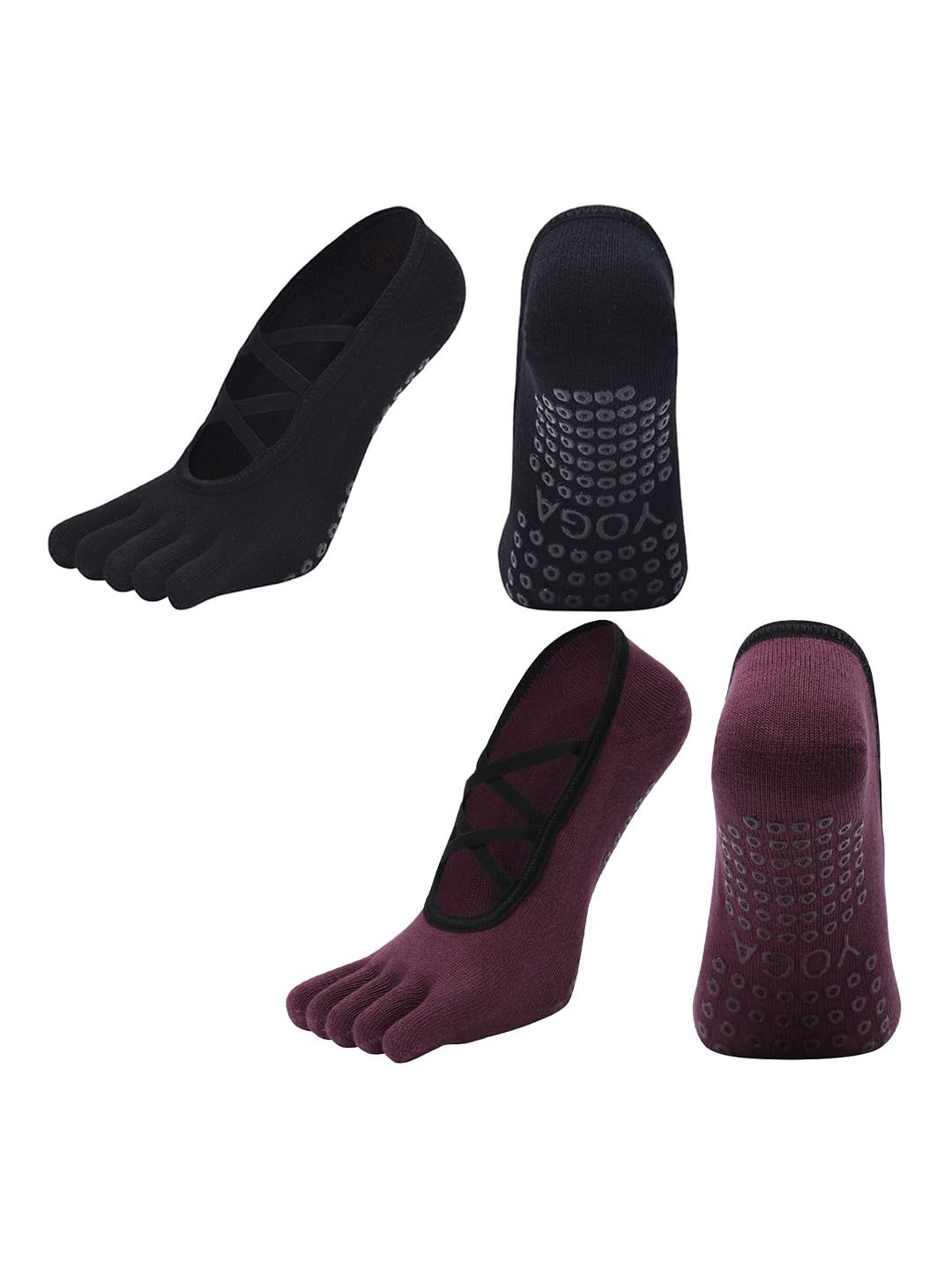 NESKA MODA Unisex Set of 2 Ankle Length Cotton Socks