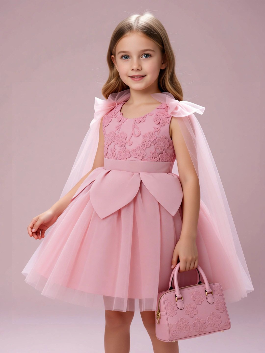 StyleCast x Revolte Girls Embroidered Fit and Flare Dress