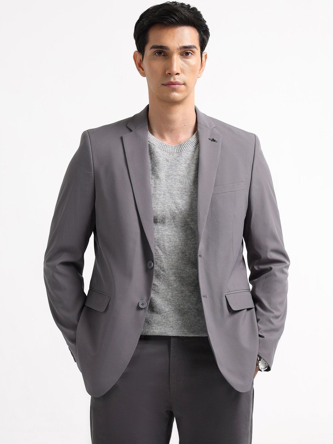 Arrow Arrow Men Slim Fit Single-Breasted Notched Lapel Velocity Zero Calorie Fit Blazer