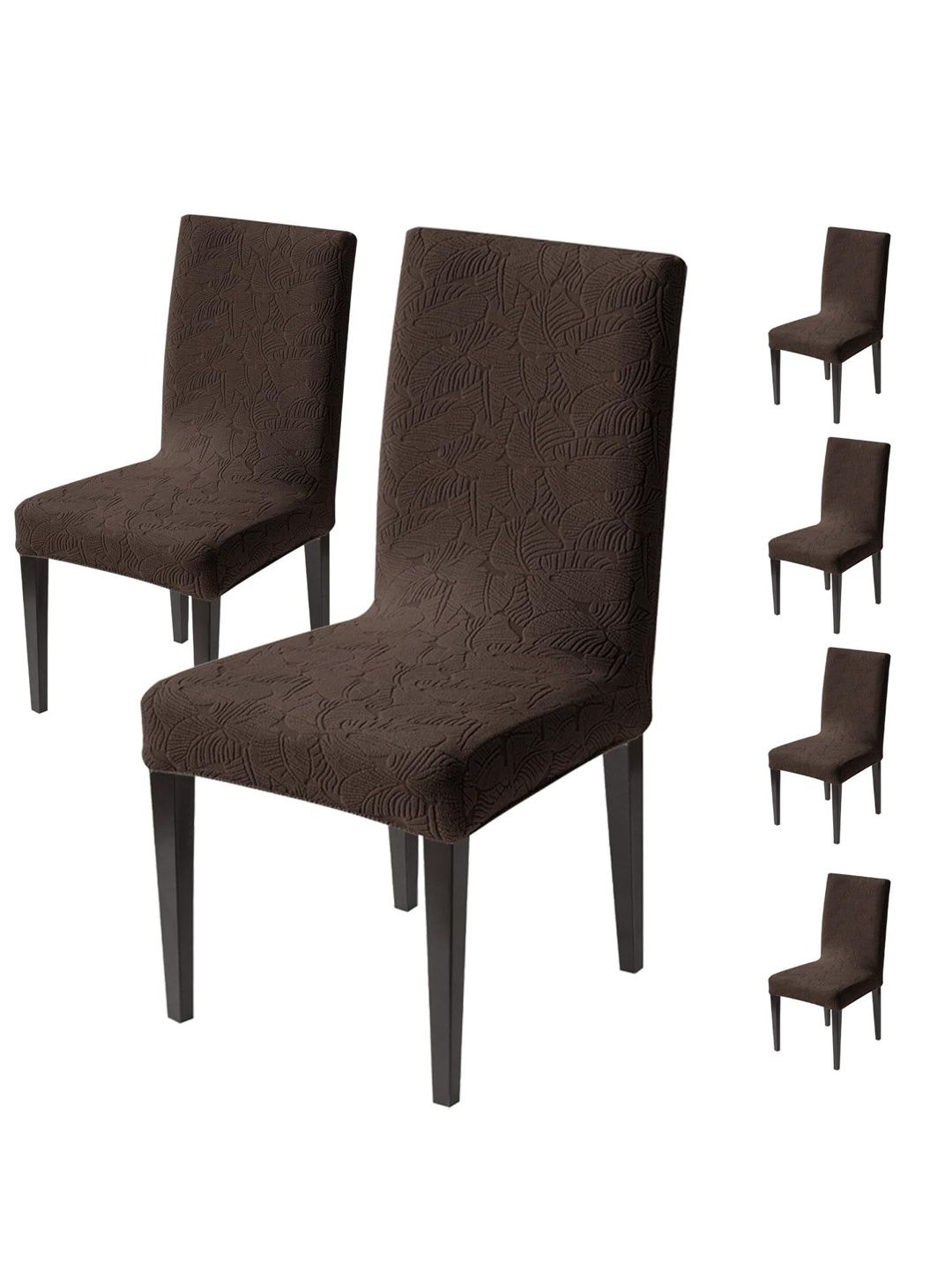 HOUSE OF QUIRK Set Of 6 Brown Chair Cover