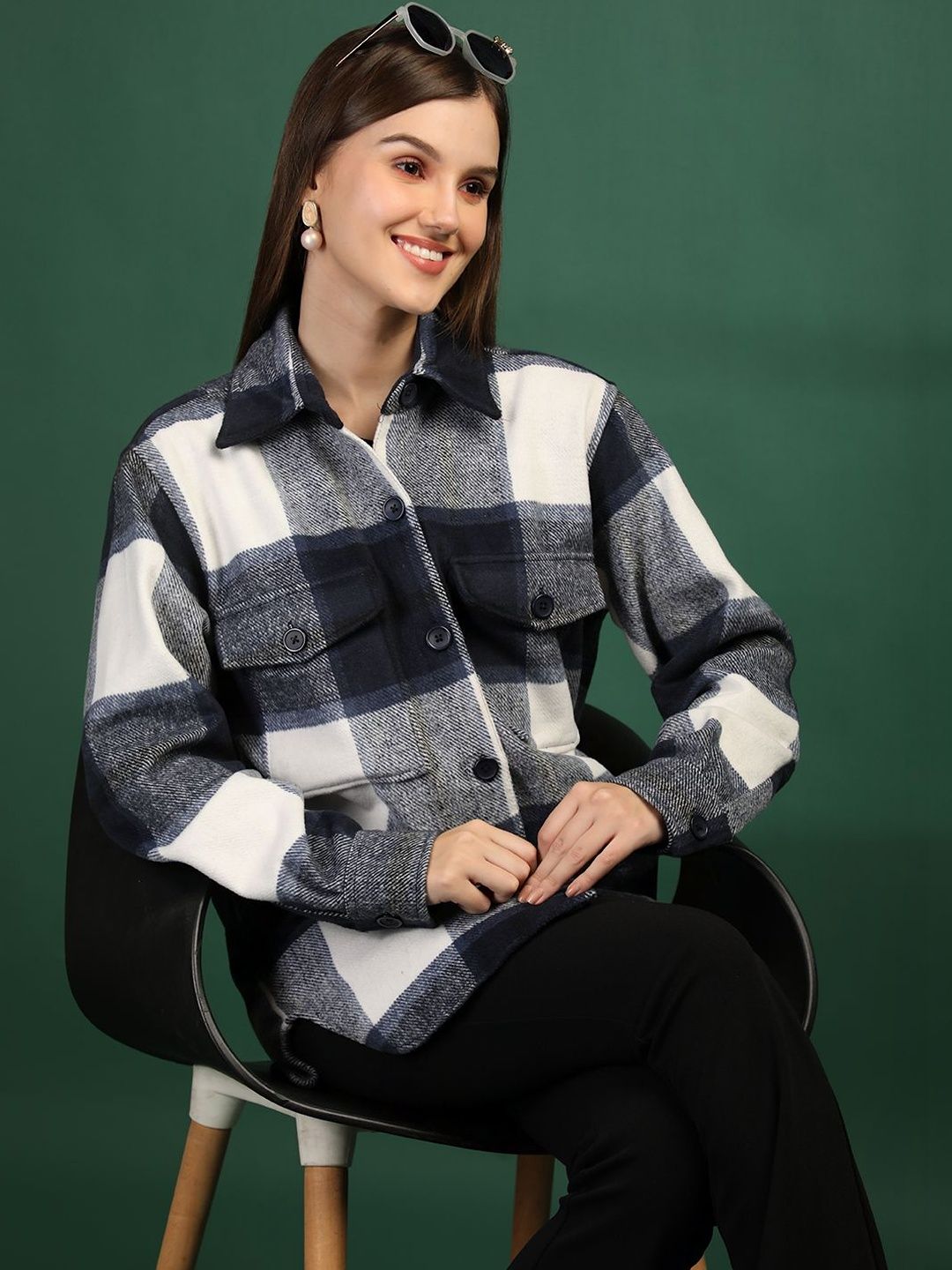 Mast & Harbour Women Checked Woven Jacket