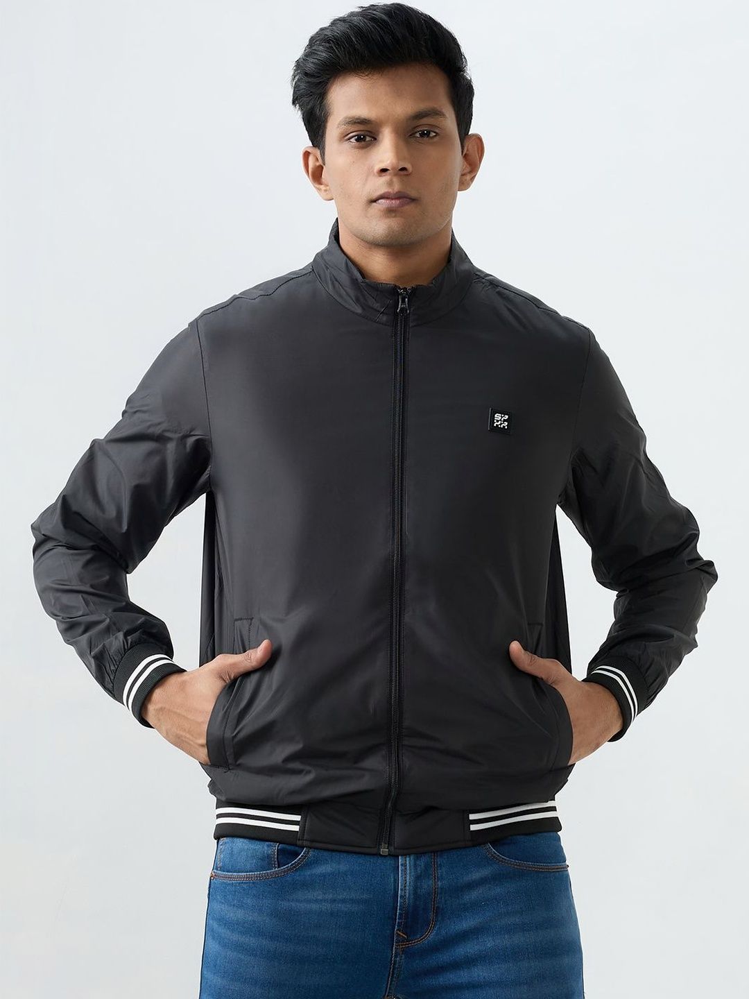 SPYKAR Men Colourblocked Lightweight Bomber Jacket