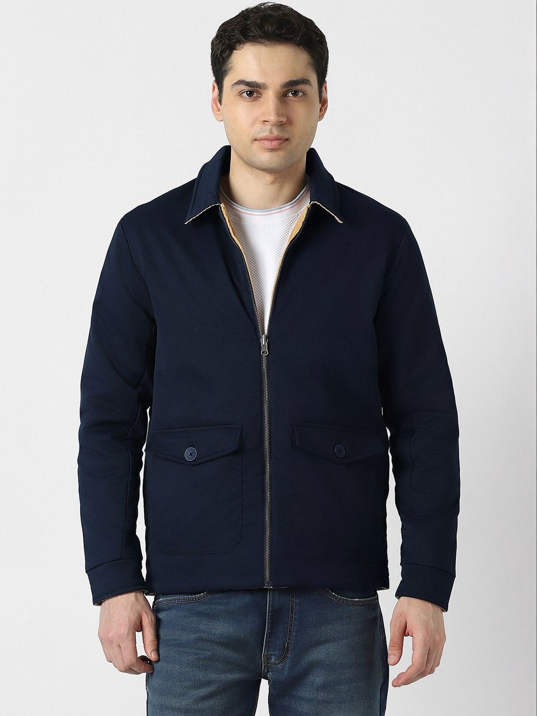 Peter England Casuals Men Open Front Jacket