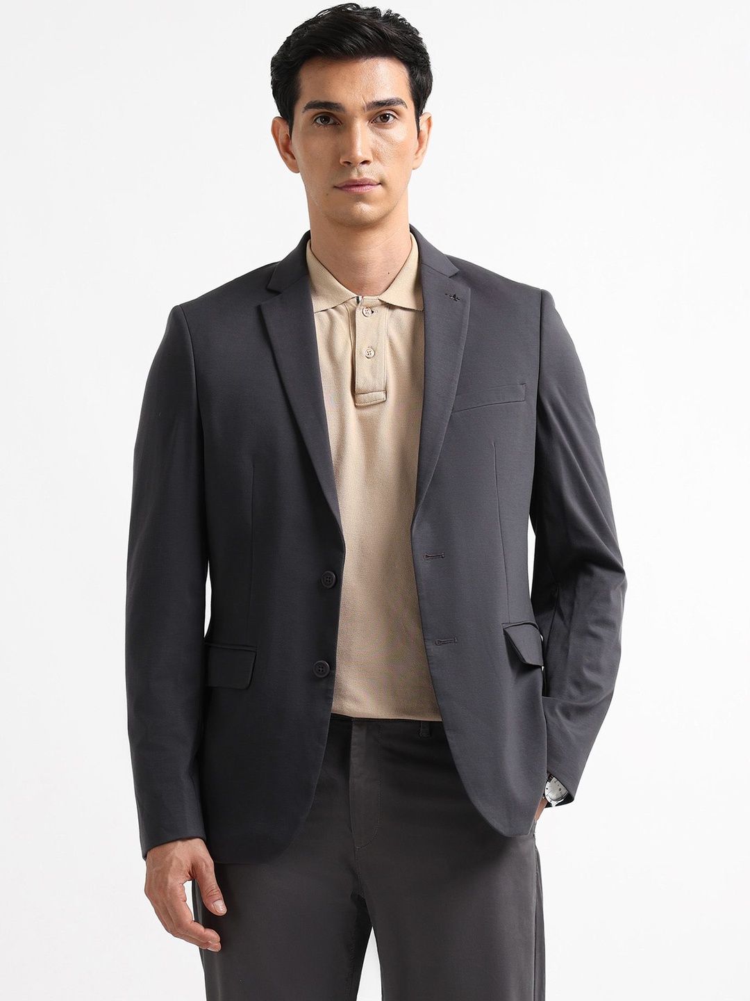 Arrow Slim Fit Single-Breasted Notched Lapel Blazer