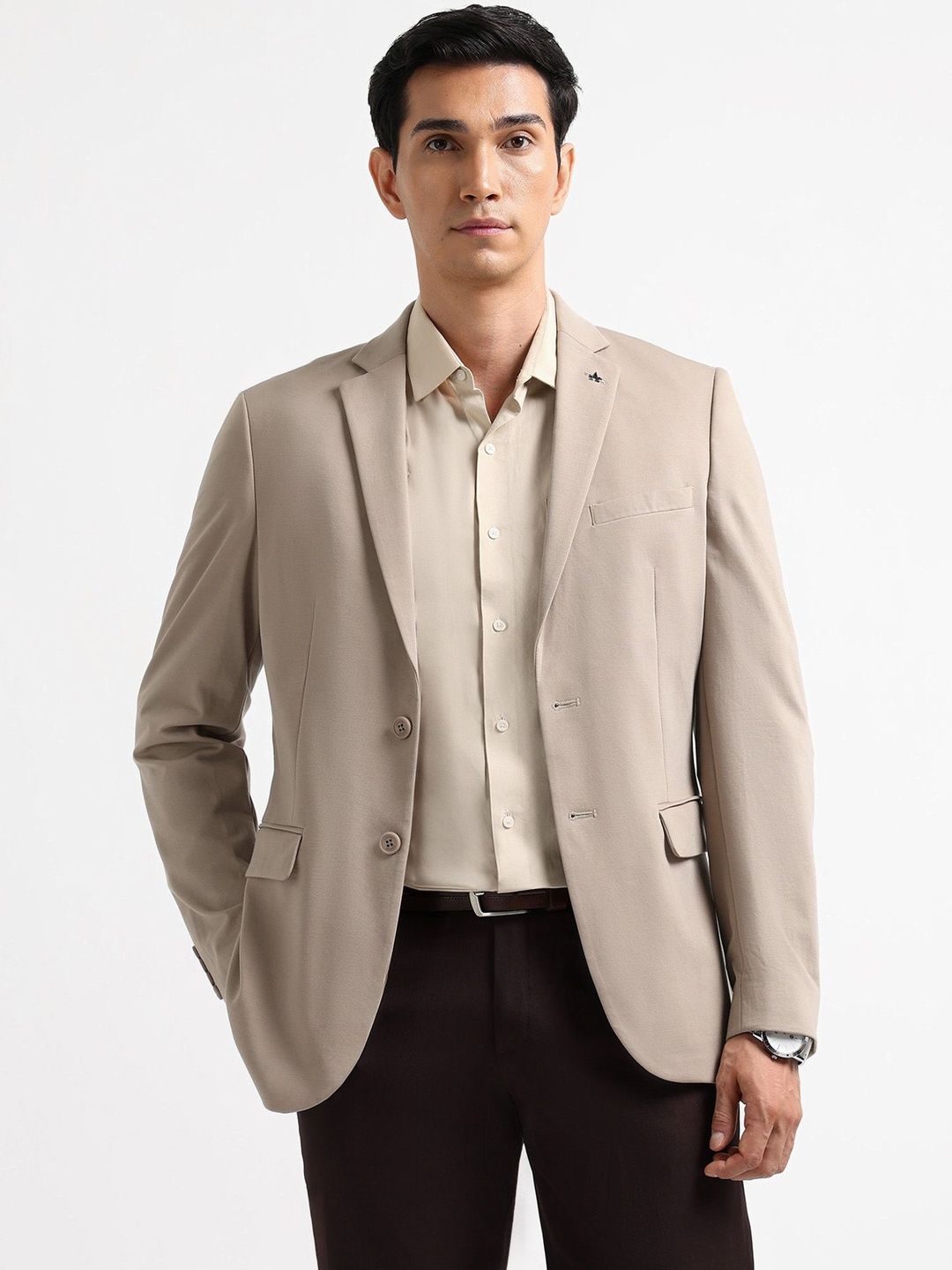 Arrow Men Slim Fit Single-Breasted Notched Lapel Velocity Zero Calorie Fit Blazer