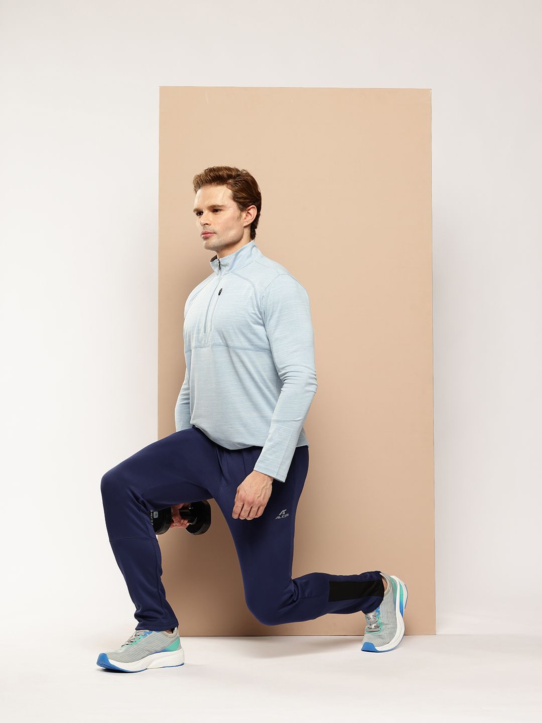 Alcis Men Mid-Rise Track Pants with Paneled & Reflective Detail