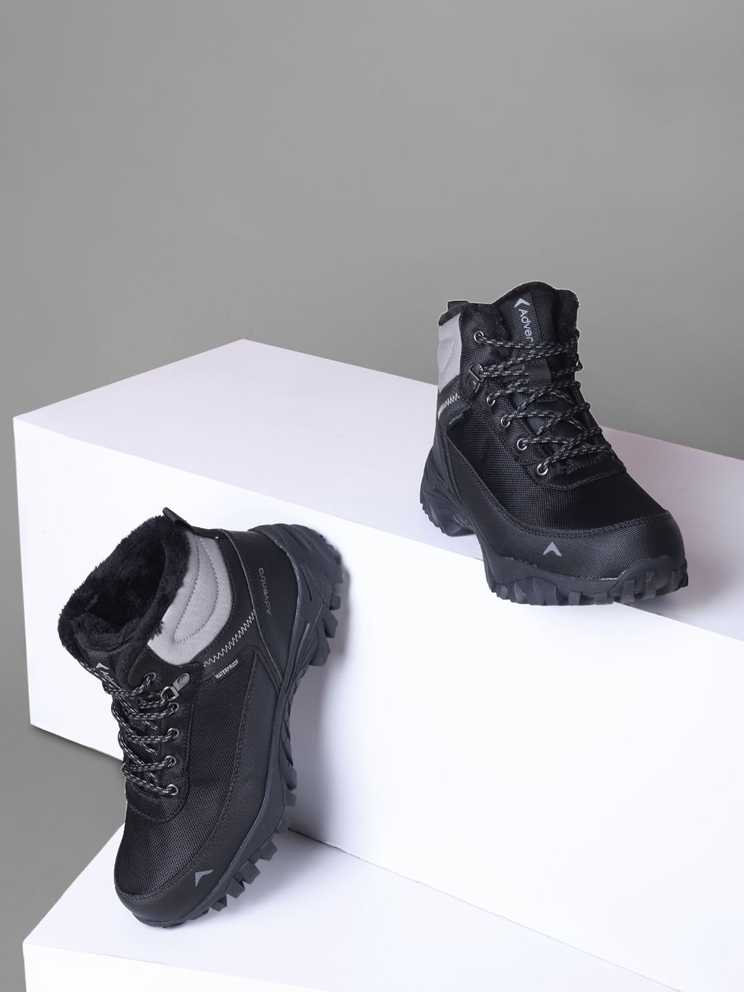 Adventra Sports Men Mid-Ankle Outdoor Trekking Warm & Waterproof Mountain Hiking Boots